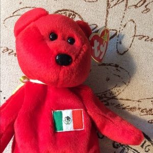 Original Ty Beanie Baby Osito Mexico Bear MINT